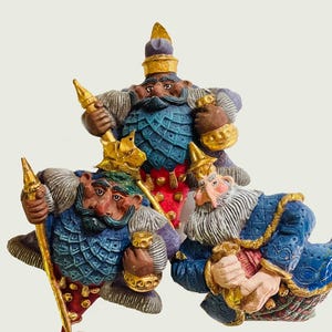 3 Department 56 Wise Men Ornaments / We Three Kings Wise Man Ornaments Department 56 Hanging  HOLLOW / LAST SET