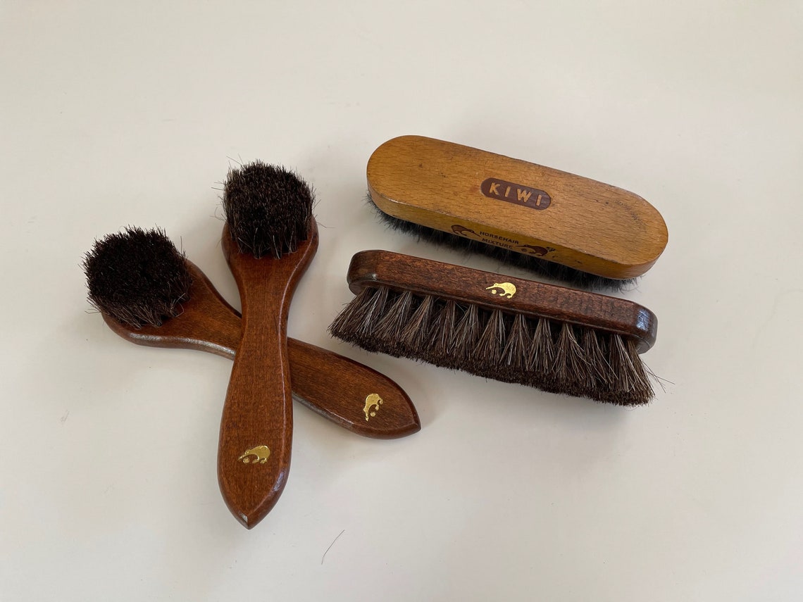4 Kiwi Shoe Shine Brushes Polish & Brushing / Vintage Kiwi | Etsy