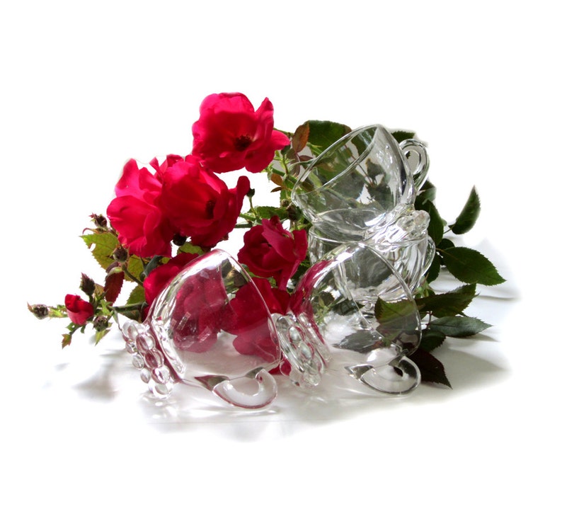 10 Berwick Boopie Punch Bowl Cups Coffee Tea Clear Glass Etsy