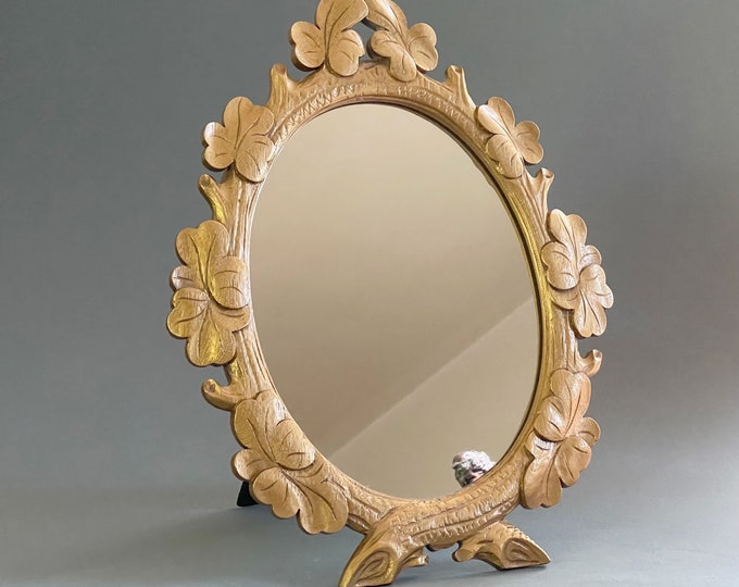 Gold Vanity Mirror With Easel / Large Tabletop or Wall Mirror Etsy