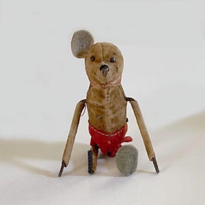 Antique Schuco Tumbling Mouse Clockwork Toy / Antique German Toy /