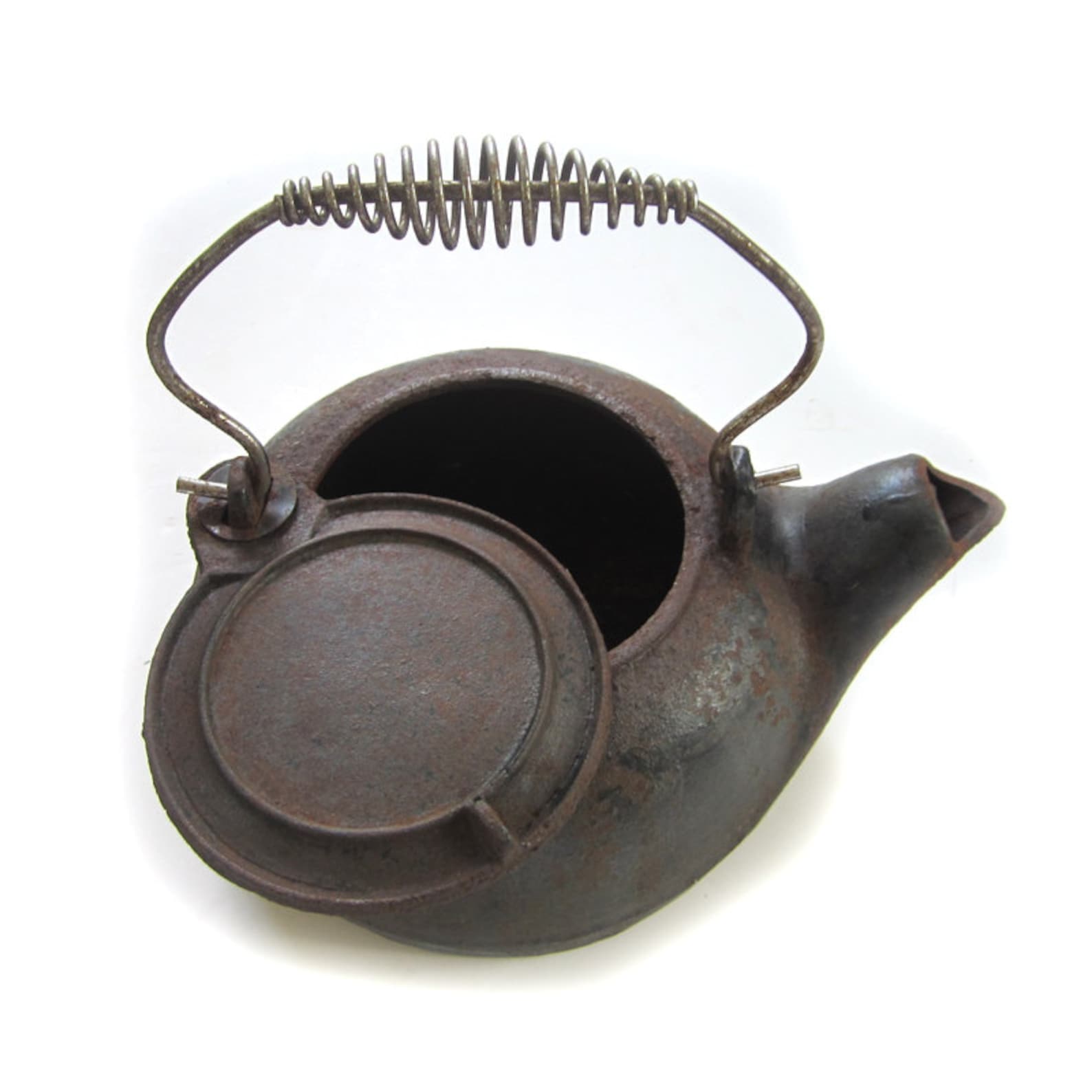 Vintage Cast Iron Bird Beak Tea Kettle Pot with Swing Lid and Etsy