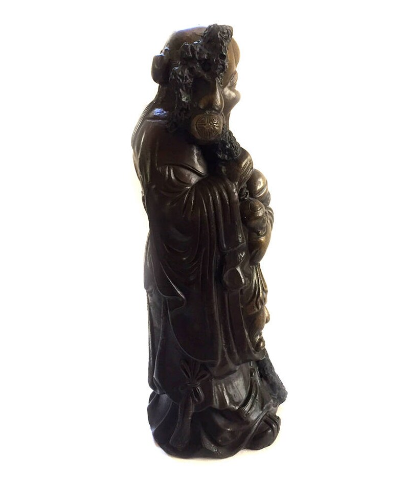 12 Bronze Shou Lao God of Longevity Bronze Statue with Etsy