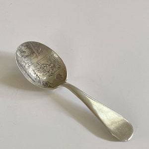 Antique Sterling Old Mother Hubbard Watson Company Baby Spoon Souvenir / Nursery Rhyme Baby Spoon image 3