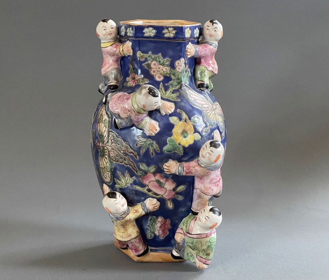 RESERVED. Chinese Fertility Vase Contemporary Chinese Vase With