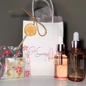 Coffret Essentiel - Huiles parfumée à diffuser & fondants parfumés / Cadeau Bien-être
