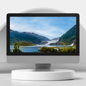 Mendenhall Glacier Alaska Panorama – Digital Download Landscape Photography – Alaskan Glacier Wall Art – Printable Nature Scene