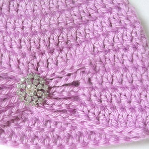 Purple Baby Hat - Newborn Photo Prop - Baby Girl Hat - Newborn Beanie - Baby Beanie - Baby Hat ith Button - Crochet Baby Hat - Infant Hat