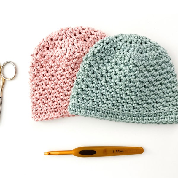 Newborn Crochet Pattern, Easy Crochet Hat Pattern, Baby Hat Crochet Pattern, Crochet Baby Hat Pattern, Newborn Hat Pattern, PDF Pattern
