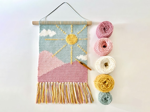 Mountain Nursery Crochet Wall Hanging Pattern (PDF Pattern)