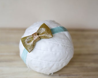 Aqua and Gold Headband, Girl's Headband, Bow Headband, Newborn Headband, Baby Headband, Gold Glitter Headband, Gold and Aqua Headband