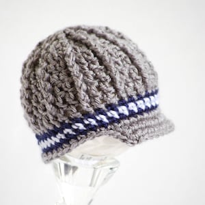 Newborn Baby Newsboy Hat - Grey Hat - Baby Boy Newsboy Cap - Newborn Photo Prop - Newborn Newsboy Hat - Baby Boy Photo Prop - Skater Hat