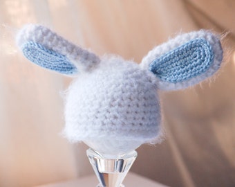 Bunny Halloween Costume, Baby Rabbit Hat, Bunny Costume, Newborn Halloween Costume, Infant Halloween Costume, Baby Bunny Costume, Bunny Hat