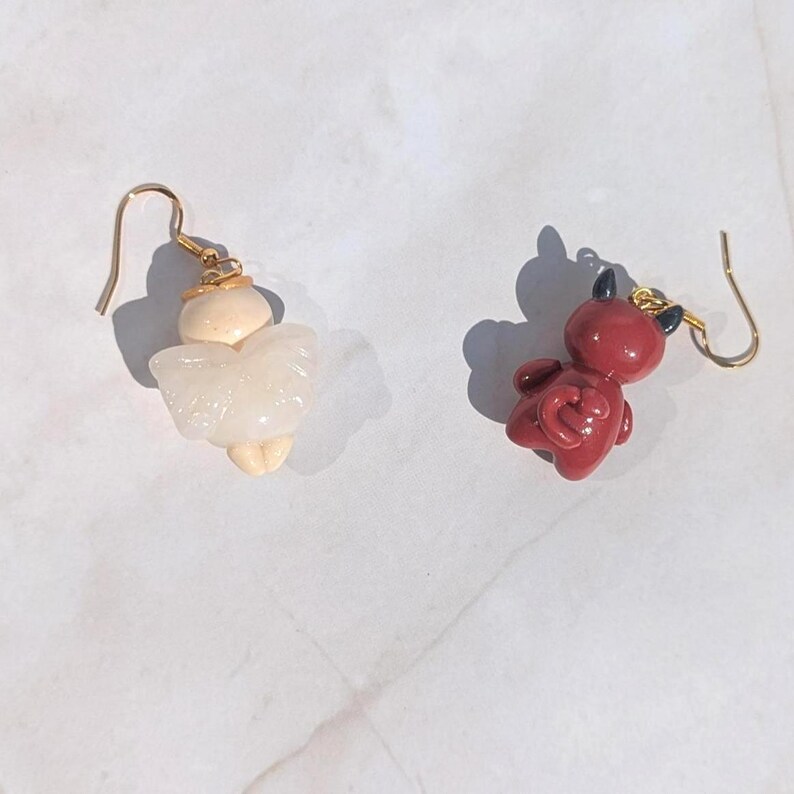Angel And Devil Dangle Earrings