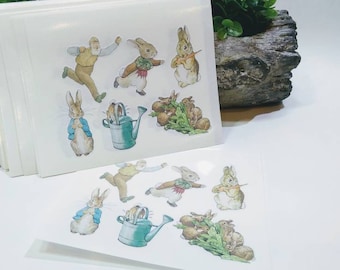 Peter Rabbit Mini Sticker Sets - 30 Favor stickers per set - Baby Shower First Birthday stickers