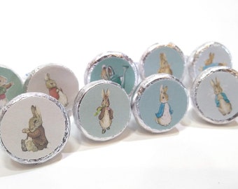 Peter Rabbit CHOCOLATE KISS Stickers - Favor stickers - Candy sticker - Baby Shower First Birthday sticker