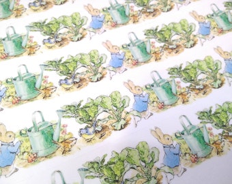 Peter Rabbit Washi Tape stickers -  for Stationery, Scrapbook, Cards or Giftwrap Decoration