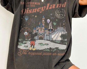 Retro Disneyland Comfort Colors Shirt, Disney Vacation Shirt, Space Space Mountain Shirt, Disney Tee, Mickey And Friends Tee