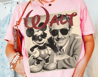 Retro Walt Disney Shirt, Disney Mens Shirt, Disney Fan Gifts, Happiest Place On Earth, Disneyland Shirt, Magic Kingdom Tee