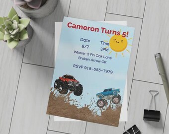 Monster Rally First Birthday Party Invitation-Personalized Party Invitation-Evite