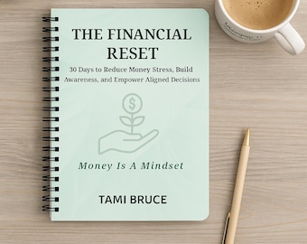 The Financial Reset-30-Day Money Mindset & Budget Journal-Printable PDF Planner-Financial Goals and Daily Money Mantras-Instant Download
