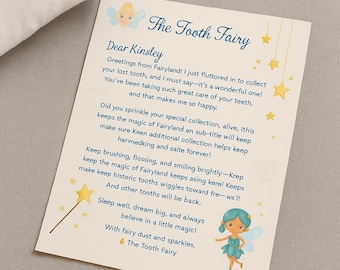 Sparkliest Teeth Letter from the Tooth Fairy-Printable Reward Letter-Magical Tooth Fairy Letter For Kids-Instant Download