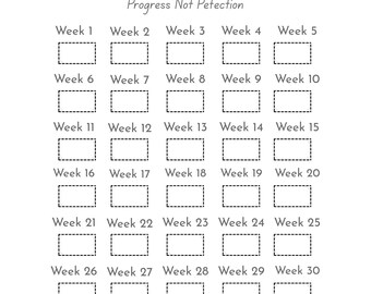 Weekly Progress Tracker Printable | 35-Week Habit & Goal Tracker