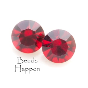 48ss SWAROVSKI Siam Ruby Red Crystal Chatons, Article 1100, Vintage Austrian Crystal, 11mm Chaton Chatons, Quantity 2