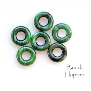 Clever 9mm Green Tigereye Glass Rings, Tigerseye, Green Tigerseye, Glass Rings, Glass Loops, Green Glass Rings, Quantity 6