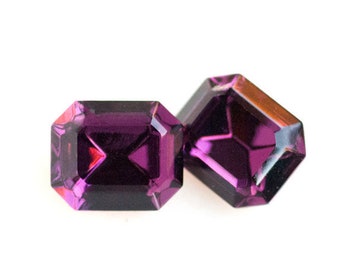 VINTAGE 12x10mm SWAROVSKI Octagon Amethyst Purple Jewels Stones, 12x10 octagons, Swarovski octagons, Article 4610/2, Quantity 2