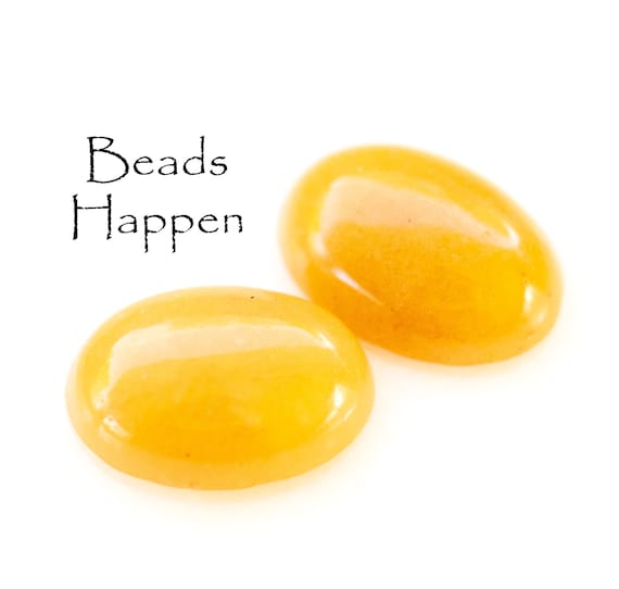 18x13mm Pineapple Jasper Yellow Jasper Stone Oval Ovals Cabochon