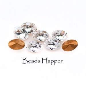 6x4mm SWAROVSKI Clear Crystal Stones Rhinestones Jewels, Article 4130/2, Austria, Crystal, 6x4 Ovals, Quantity 8