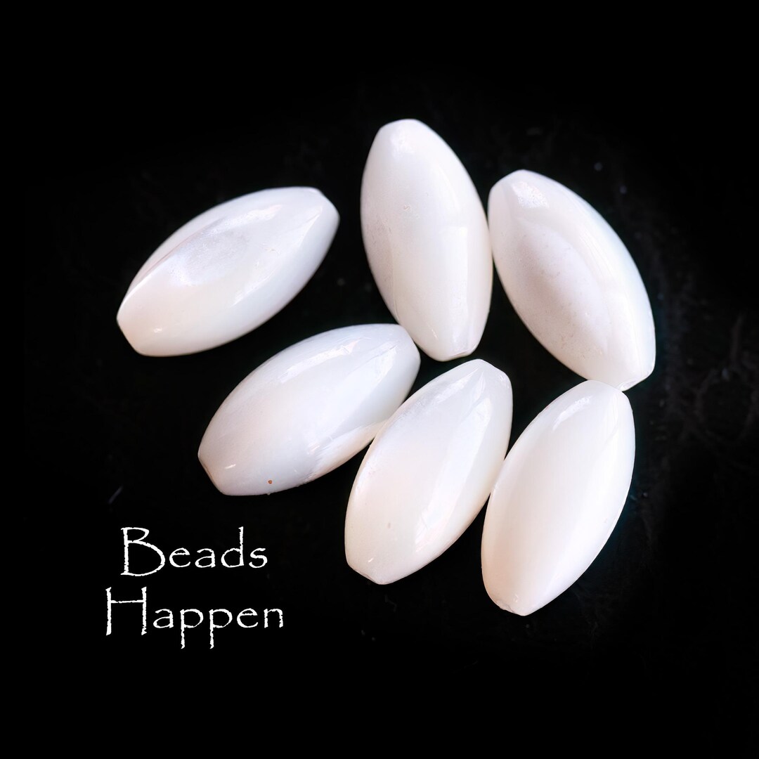 12x6mm Barrel Mother of Pearl MOP Shell Beads, Smooth, Shimmer Sheen ...