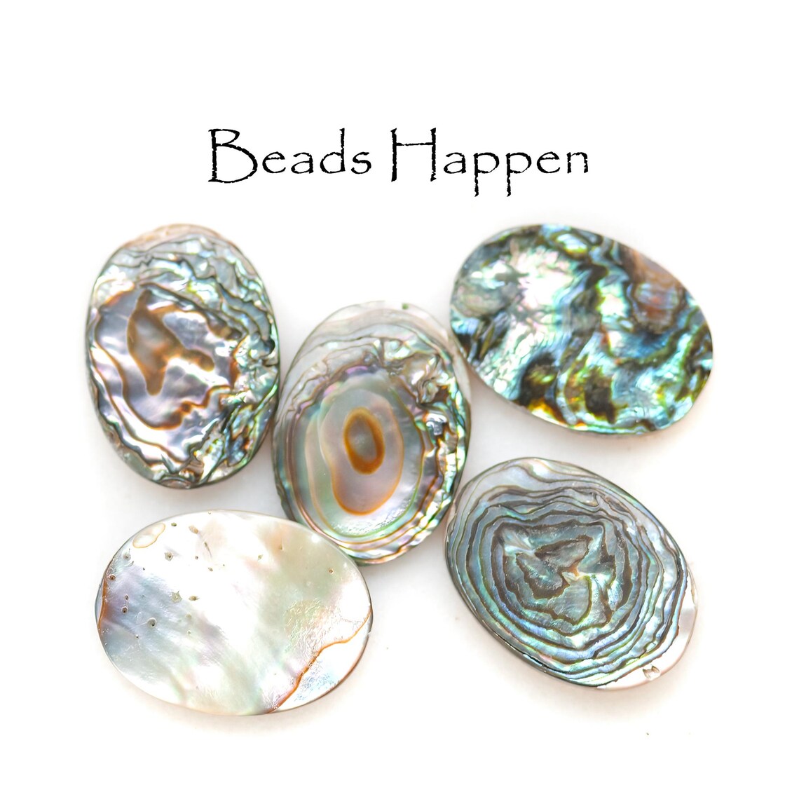 VINTAGE 18x13mm Oval Mostly Warm Toned (some Cooler) Abalone Shell ...
