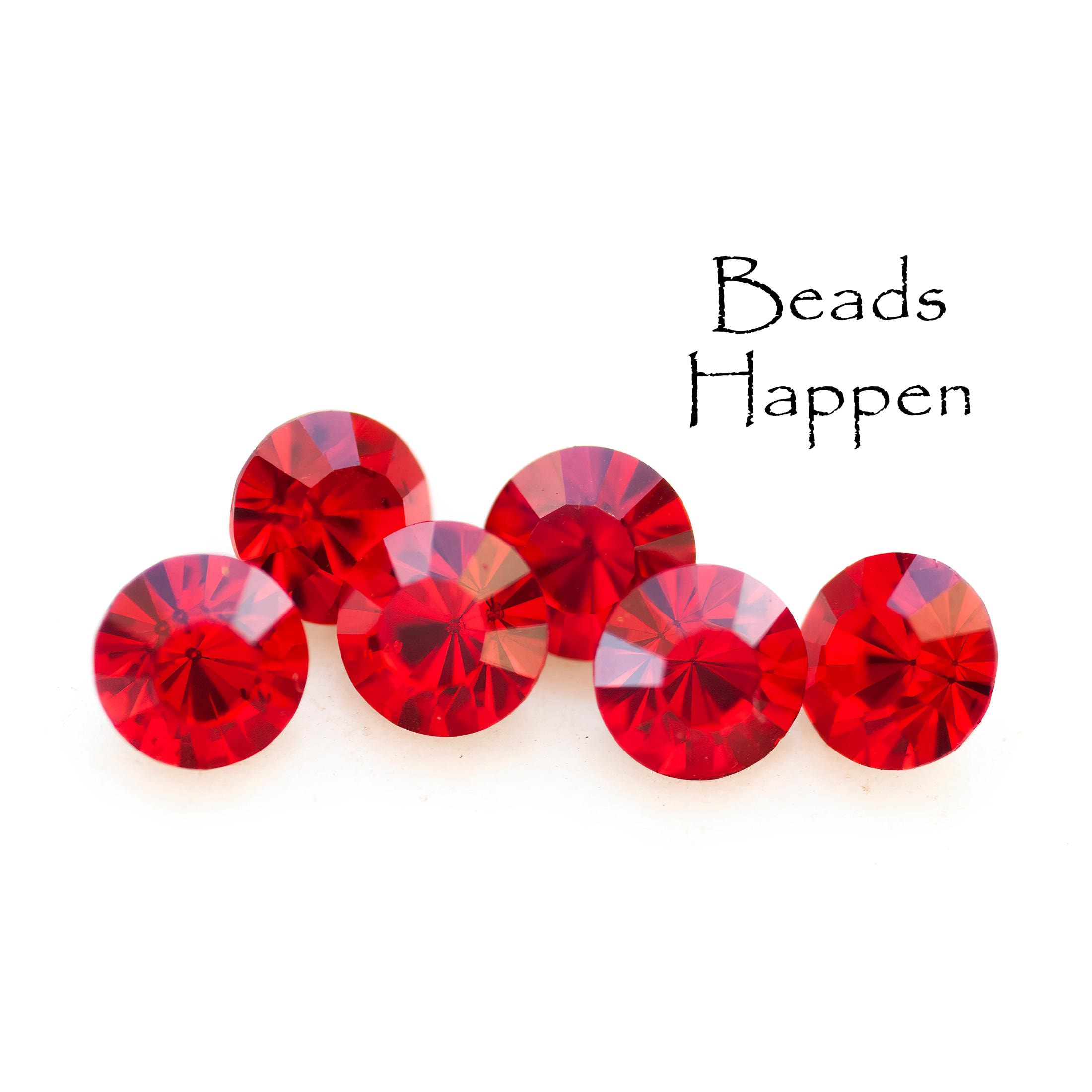 SWAROVSKI 29ss Light Siam Red Swarovski Crystal Chatons, 29ss