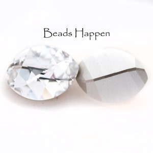 18x13mm SWAROVSKI  Clear Crystal Article 4978, Neo-Glory Navettes, 18x13 Odd Shape, Foiled Backs, 18x13 Navettes, Quantity 2