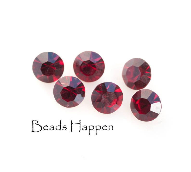 SWAROVSKI 39ss Chatons, 39ss Siam Ruby Chatons, 39ss Round Chatons, Red ...