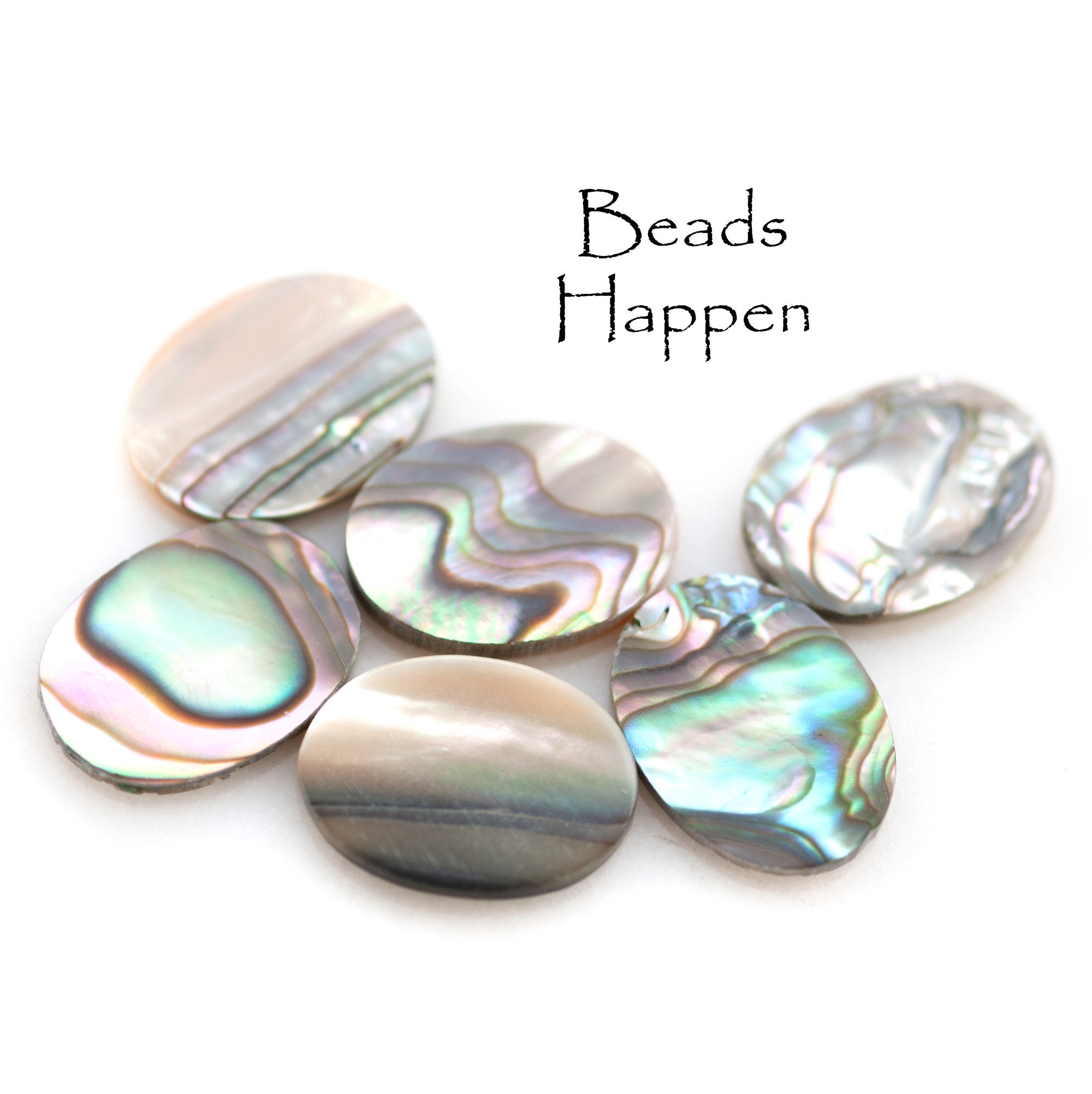VINTAGE 16x11mm ovale abalone cabochon cabochon cabine cabina, 16x11 ovali, 16x11 cabine ovali, quantità 6