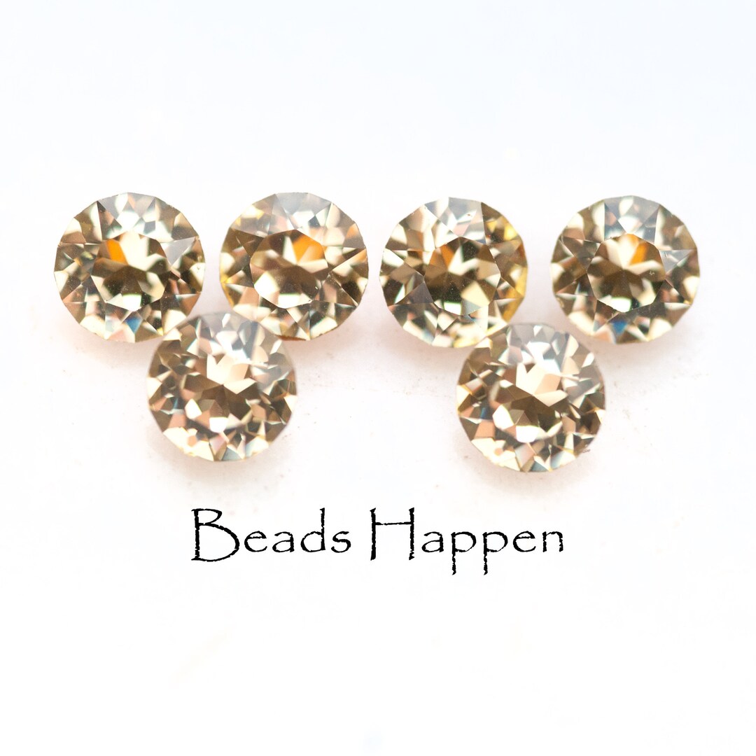 Vintage 25ss SWAROVSKI Crystal Chatons, Jonquil Yellow Chatons ...