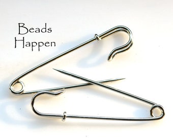 Pinzas para ropa resistentes de 7,6 cm (3 pulgadas), acabado plateado brillante, 2 unidades.