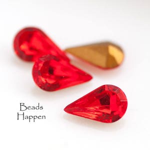 13x7.8mm SWAROVSKI Hyacinth Orange Pears Pear Crystals, 13x8 Pears, 13x8 stones, Swarovski pears, TTC 4300/2, Quantity 4