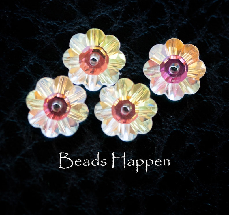 VINTAGE SWAROVSKI 8mm Margarita Flower Crystals Crystal Beads Etsy