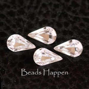 13x7.8mm SWAROVSKI Clear Pear Jewels Stones Crystals Rhinestones, 13x7.8 pears, clear pears, crystal, Article 4300/2, Quantity 4