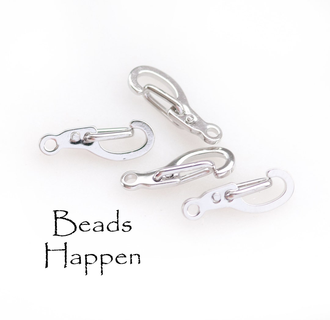 14mm Springloaded Clasps, Silvery Plated, Lobster Clasp, Delicate