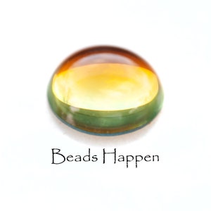 18mm Round Glass Vitrail Medium Cabochon with Smooth Top and Flat Silver Foiled Backs, Preciosa Brand, Czech Republic, Quantity 1