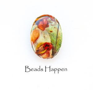 Vintage 18x13mm Renoir &quot;Luncheon of the Boating Party&quot; Glass Cabochon, Artist, Painter, Painting, 18x13 ovals, W Germany, Quantity 1