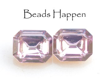 VINTAGE 12x10mm SWAROVSKI Octagon Light Amethyst Purple Jewels Stones, 12x10 octagons, Article 4610/2 Swarovski Octagons, Quantity 2