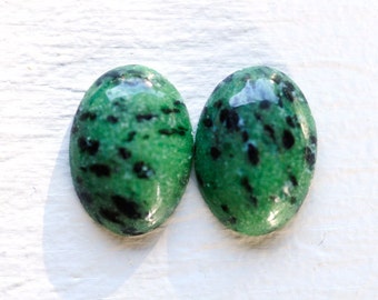 18x13mm Zoisite Ruby Natural Stone Ovals Oval Cabochons Cabochons Cabs Cab, Quantity 2