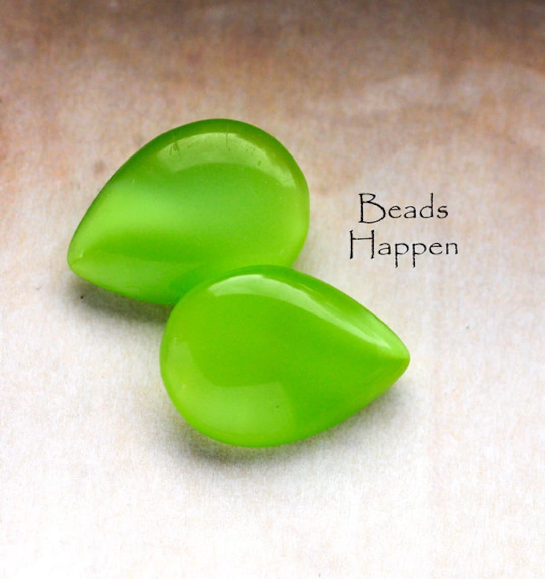 Vintage 18x13mm Light Green Moonstone Glass Jewels From Etsy