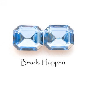 12x10mm SWAROVSKI Octagon Light Sapphire Blue Jewels Stones Rhinestones, Crystals, 12x10 octagons, Article 4610/2, Quantity 2